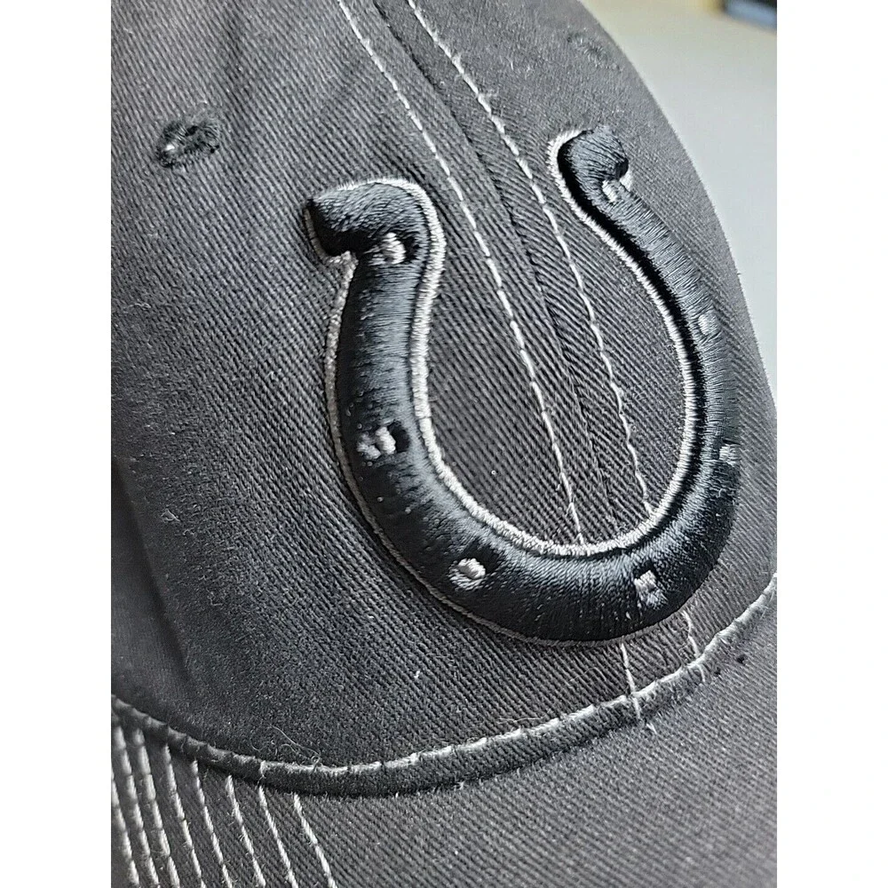 New Era‎ NFL Indianapolis Colts Hat Cap S M 39Thirty Black Embroidered Logo